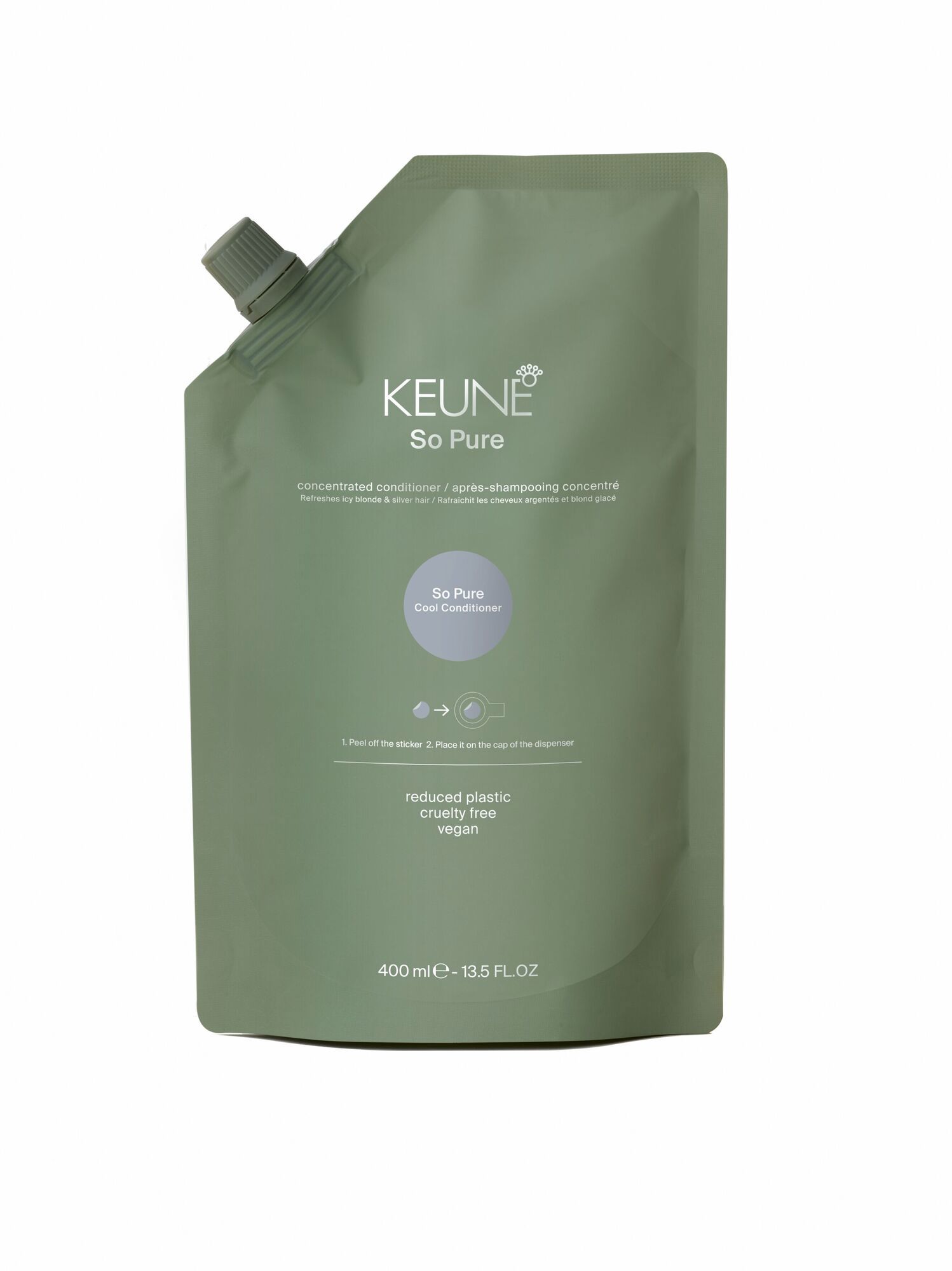 Vegan conditioner for stunning blond hair - So Pure Cool Conditioner Refill