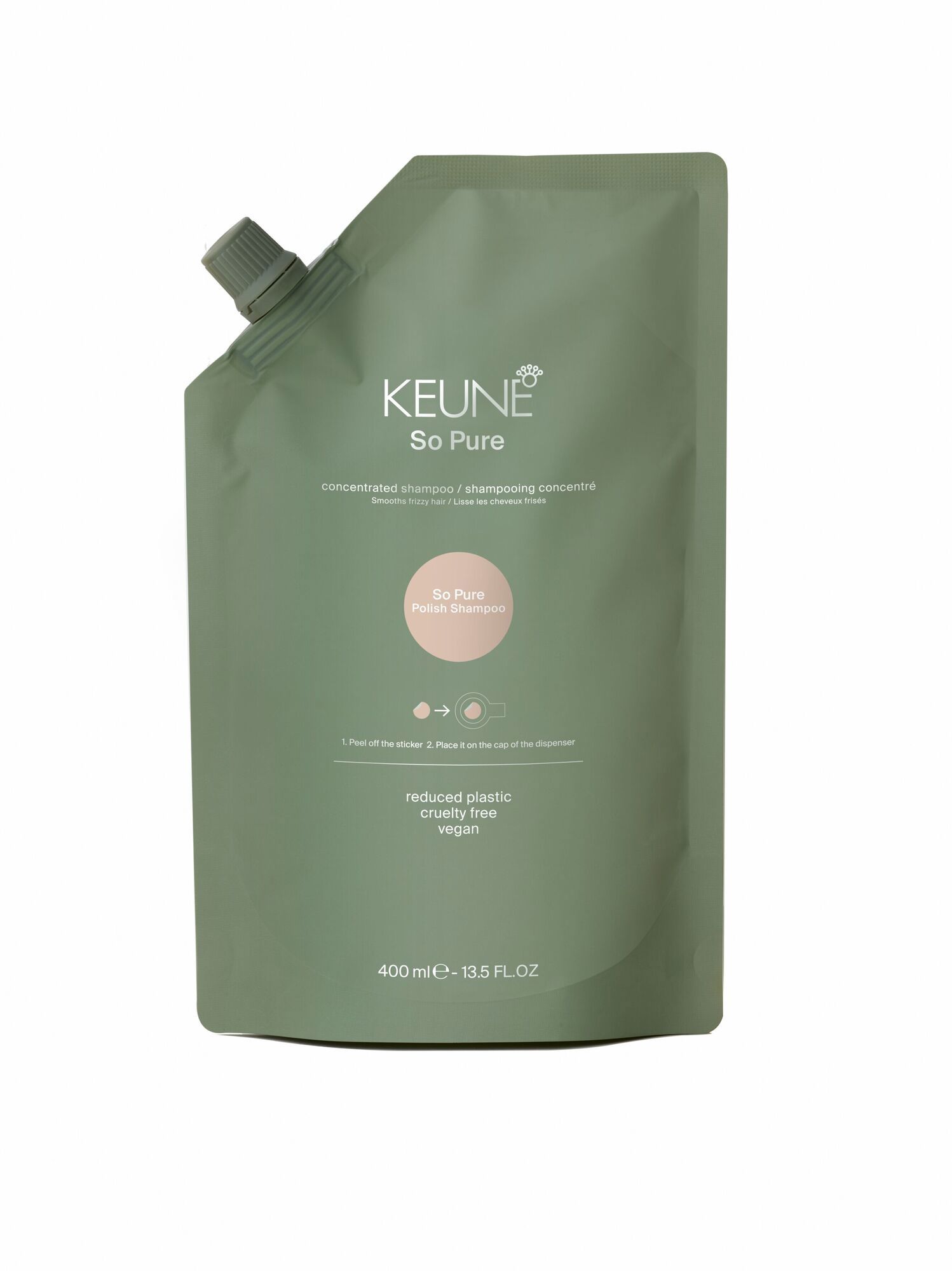 Shampoing So Pure Polish de Keune : Soins capillaires naturels pour des cheveux lisses et contrôle des frisottis. Découvrez-le maintenant sur keune.ch !